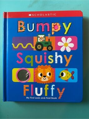 Scholastic Bumpy Squishy Fluffy Blue Board Book - Multicolour - Look & Feel
